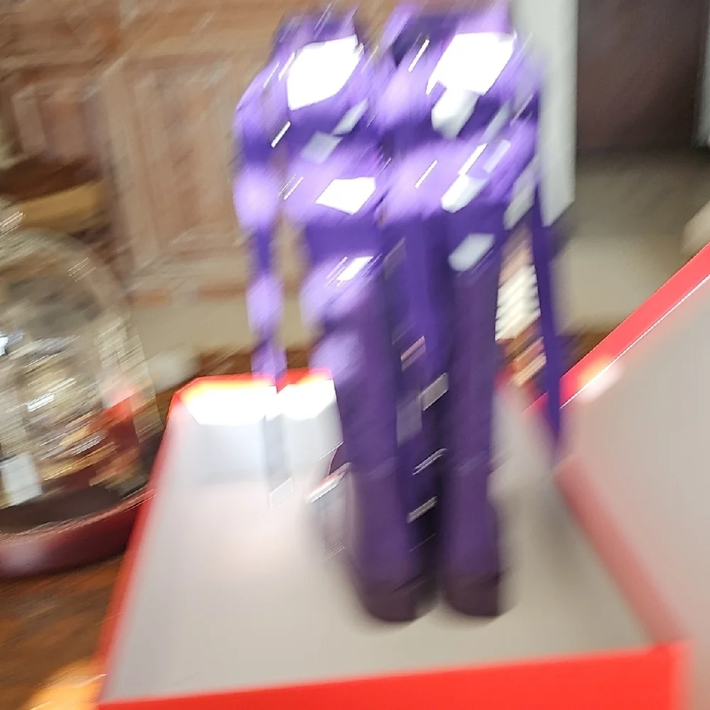 Coach Purple Winter Rain Boots with Glossy Finish - Picture 4 of 8